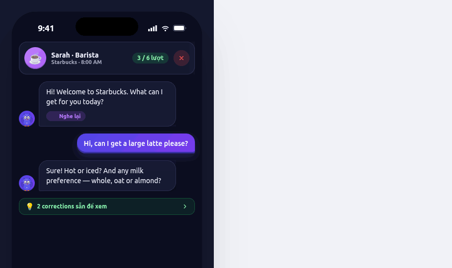 Roleplay tình huống với persona AI.